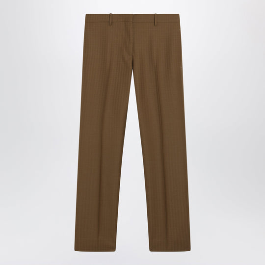Brown Wool And Mohair Trousers