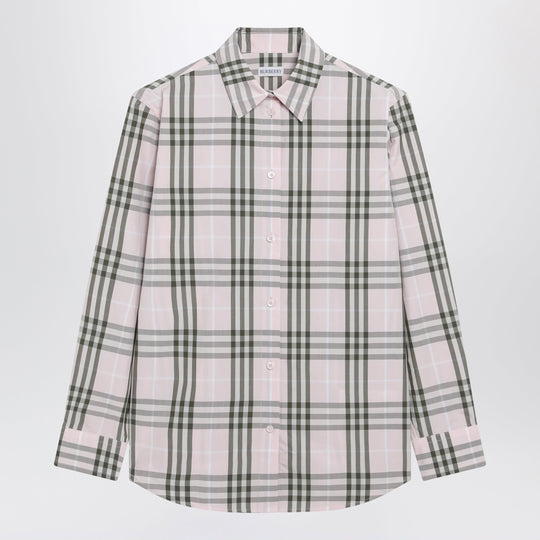 Pink Cotton Check Pattern Shirt