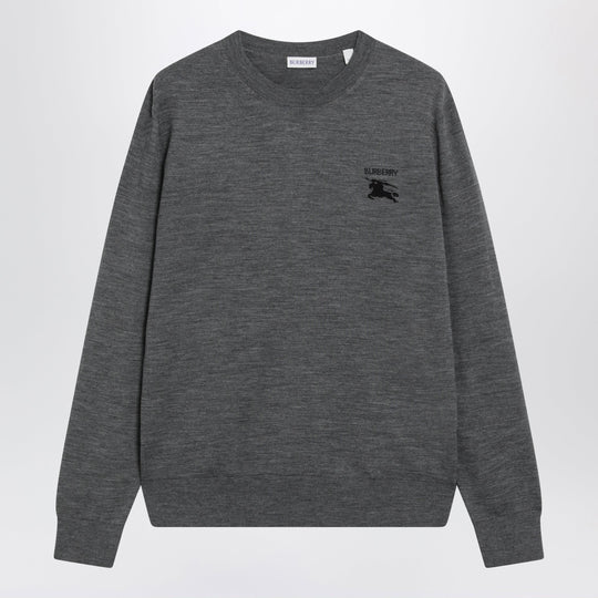 Grey Wool Crewneck Sweater