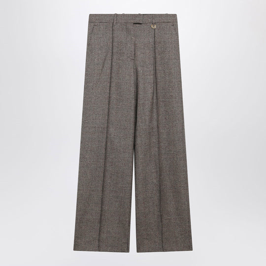 Prince Of Wales Wool-Blend Trousers