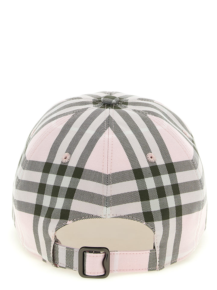 Burberry Burberry Check Cap Hats - Pink | 82fe93d28ba14969b01e9a65ecb5180587562aef