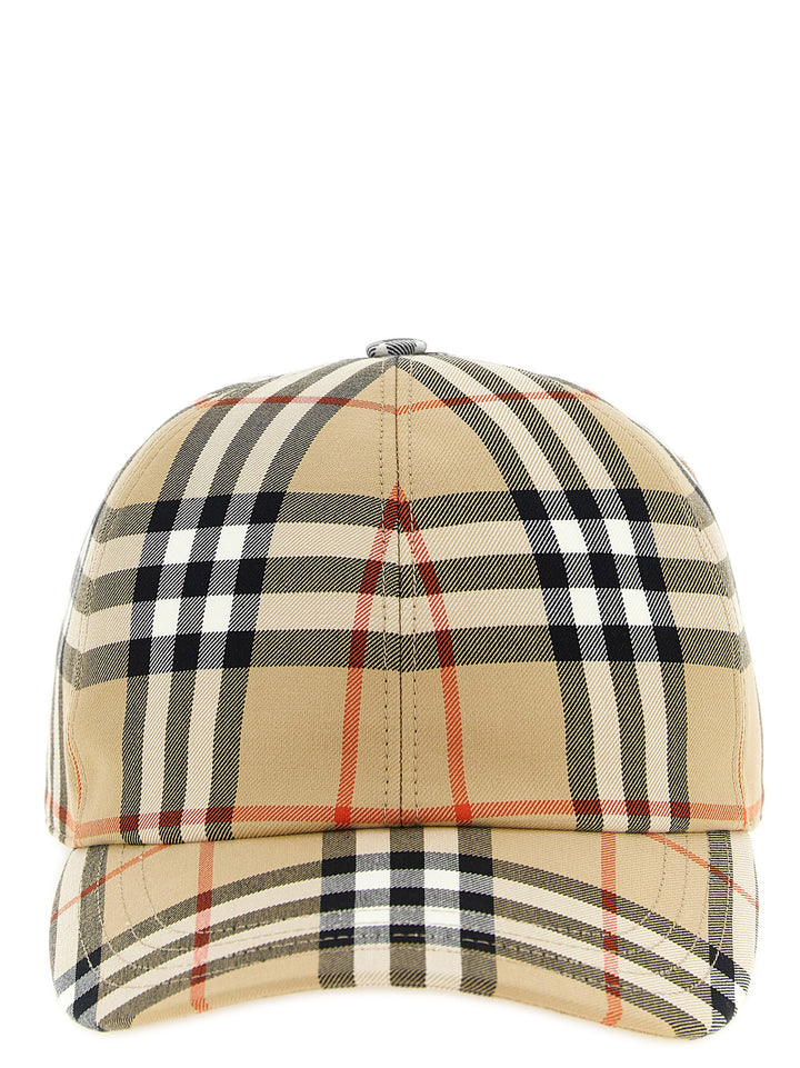Burberry Burberry Check Cap Hats - Beige | e25690de8a63fd09983ce3eb3c98ee53ebfba476