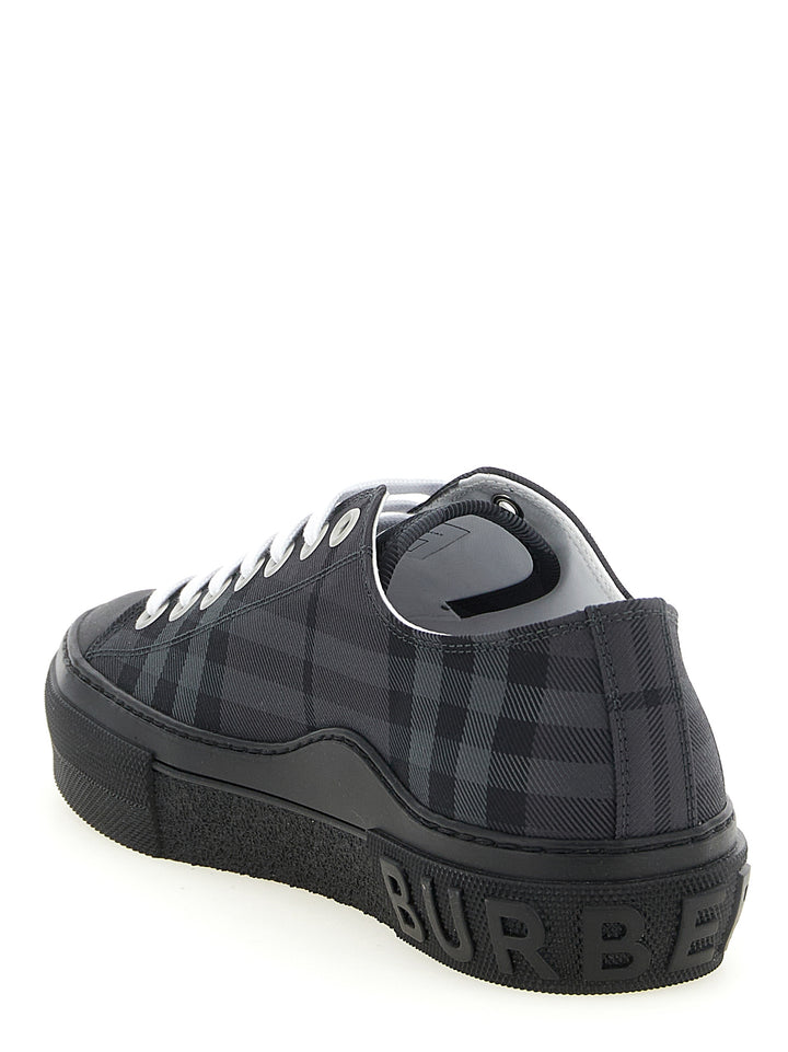 Burberry Check Print Sneakers - Gray | 99e61635cc66260f33c3f9ae51ce0e5496fcf527