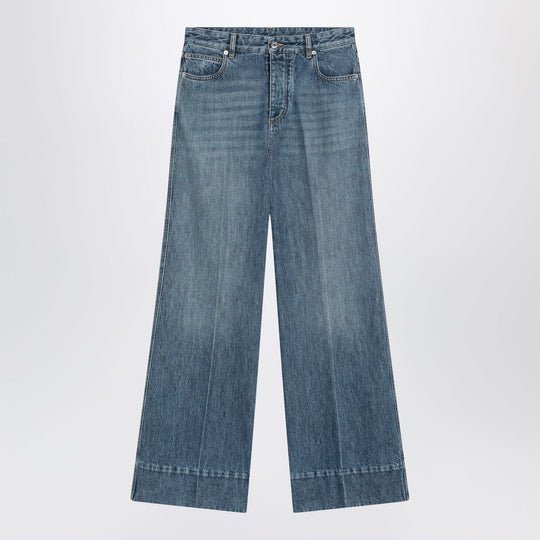 Mid Blue Palazzo Jeans
