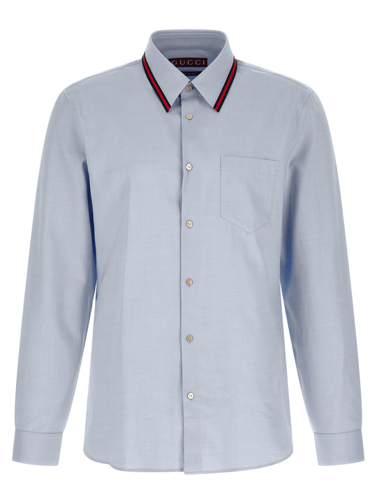 Web Shirt And Blouse Light Blue