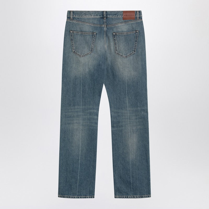 Alexander Mcqueen Pants - Blue | 17b72f074b3a0e7571da9618ac00791df5853f1b