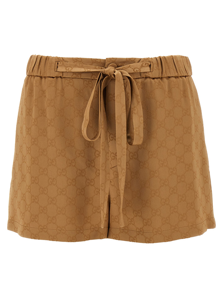 Gucci Satin Shorts Gg Bermuda and Short - Brown | 8ec669ffe02b7f13e3d4d795fa001ab0ef4710b7