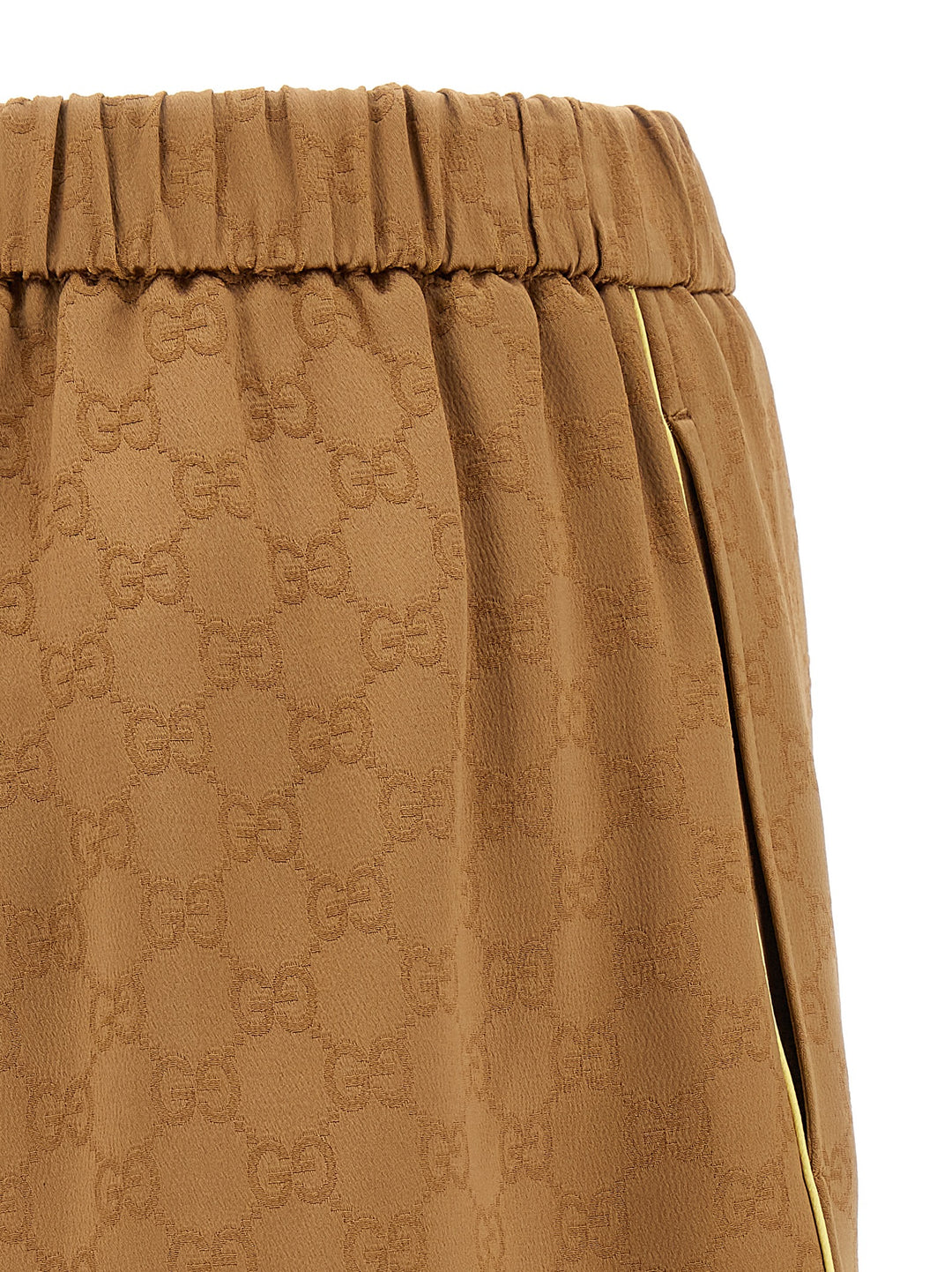 Gucci Satin Shorts Gg Bermuda and Short - Brown | 64411ba63506d6b12b4723ed4d815dbcd23aa4a4