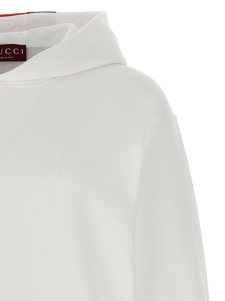 Gucci Nastro Web Hoodie Sweatshirt - White | 10aee608a63f0551659f79e7ed62b8be33115306