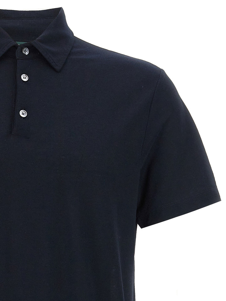 Zanone Ice Cotton Polo - Blue | 80530f2baf791ac6b668d1b73658a1551f0d9130
