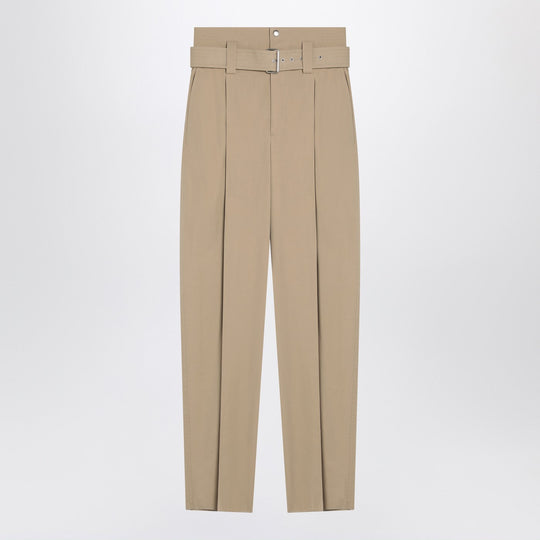 Sand-Coloured Belted Trousers