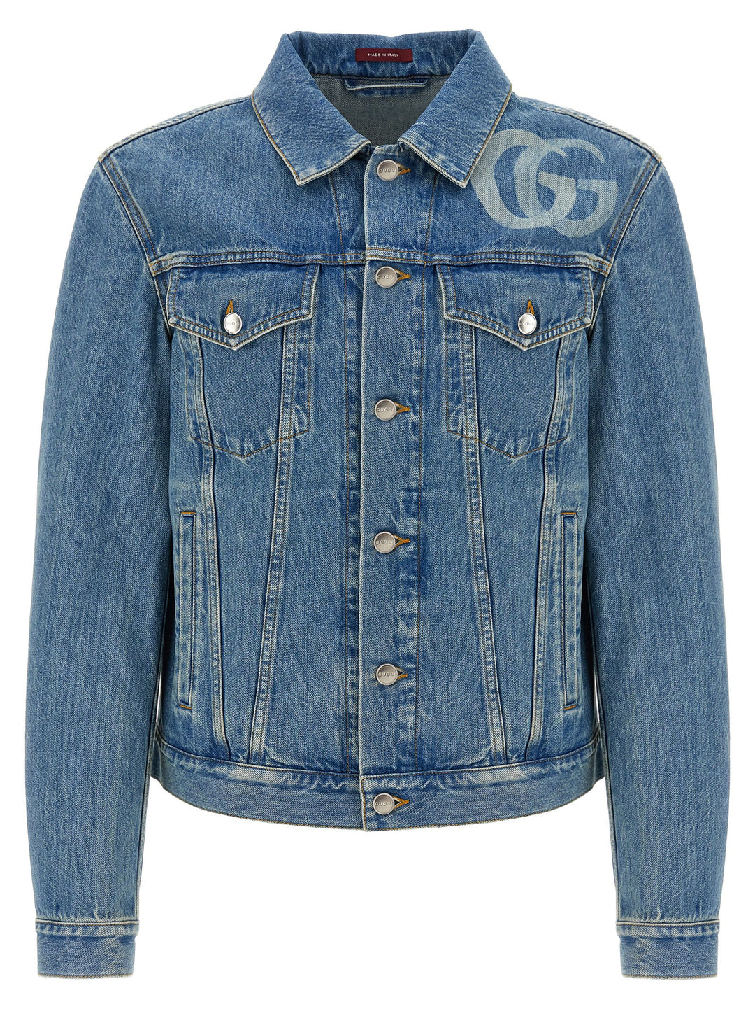 Gucci Gg Denim Jacket Puffer Jackets - Blue | e9e9f062c5c4888de07d8b0b9410b23bed62906a