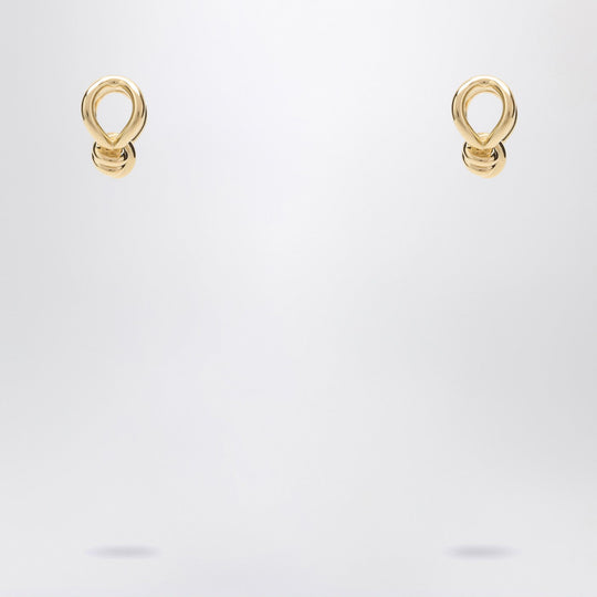 Gold Earrings With Knot Detail.