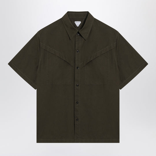 Khaki Green Shirt In Cotton