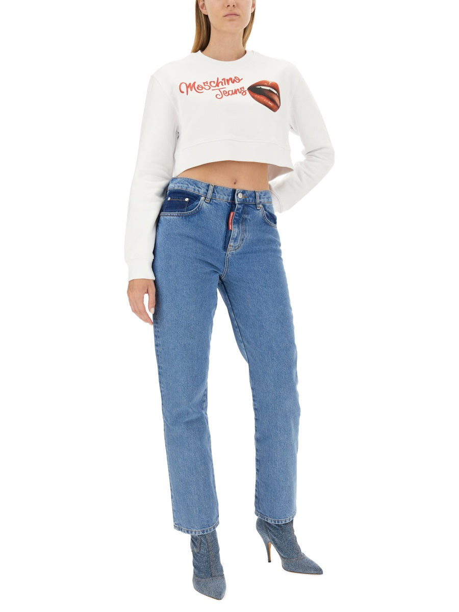 Moschino Jeans Sweatshirts - White | Wanan Luxury