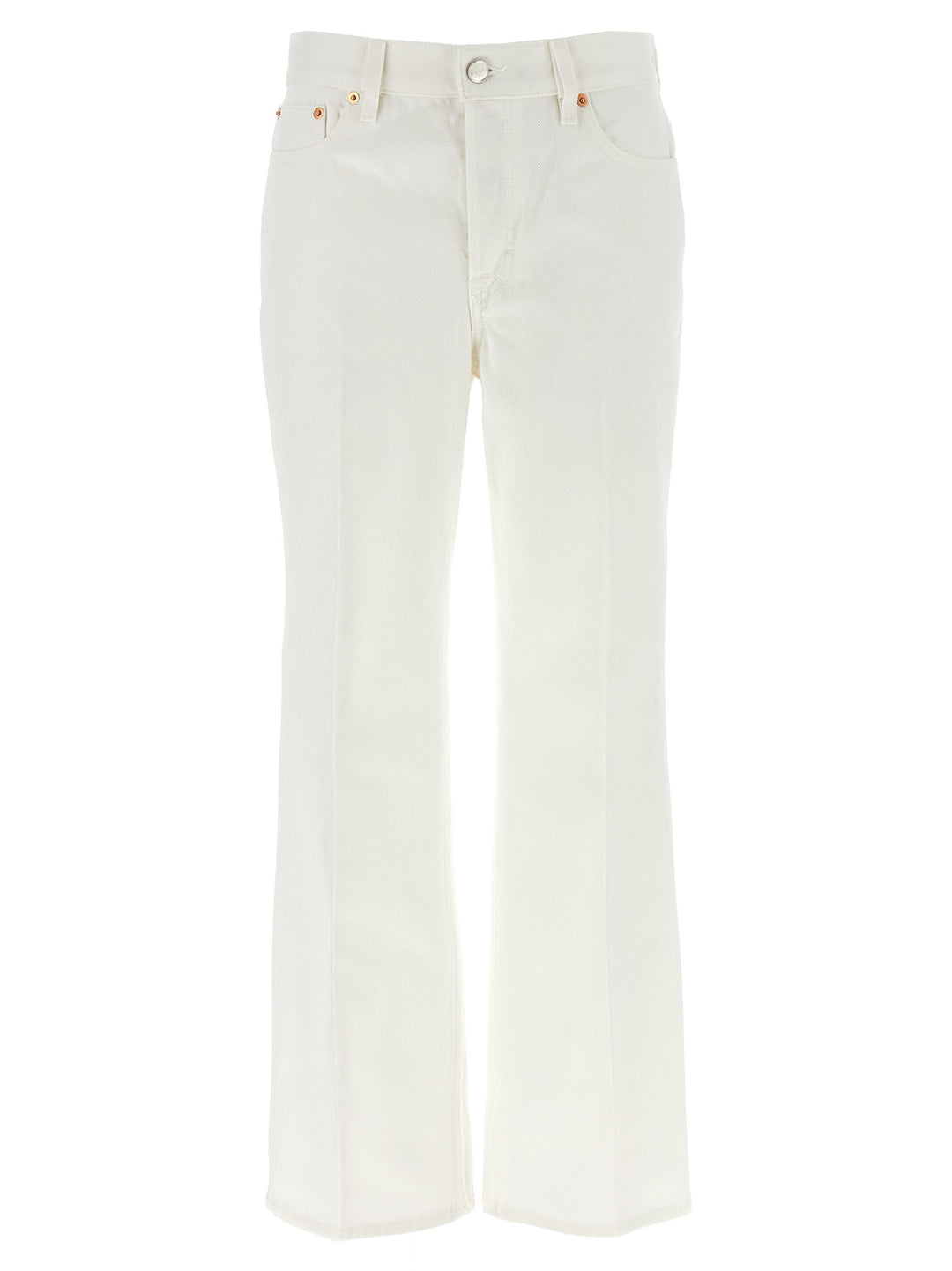 Gucci Cropped Jeans - White | ac0aa5ce470bd09be654fdbe025c1c129dfc3dd8