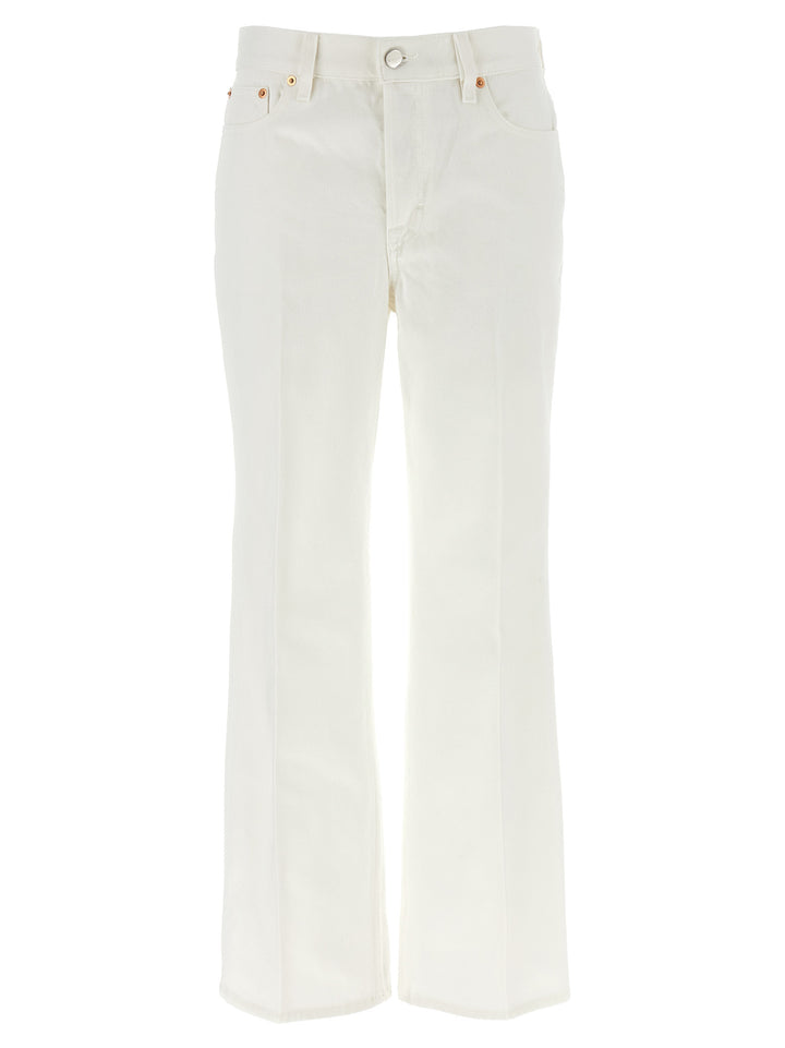 Gucci Cropped Jeans - White | ac0aa5ce470bd09be654fdbe025c1c129dfc3dd8