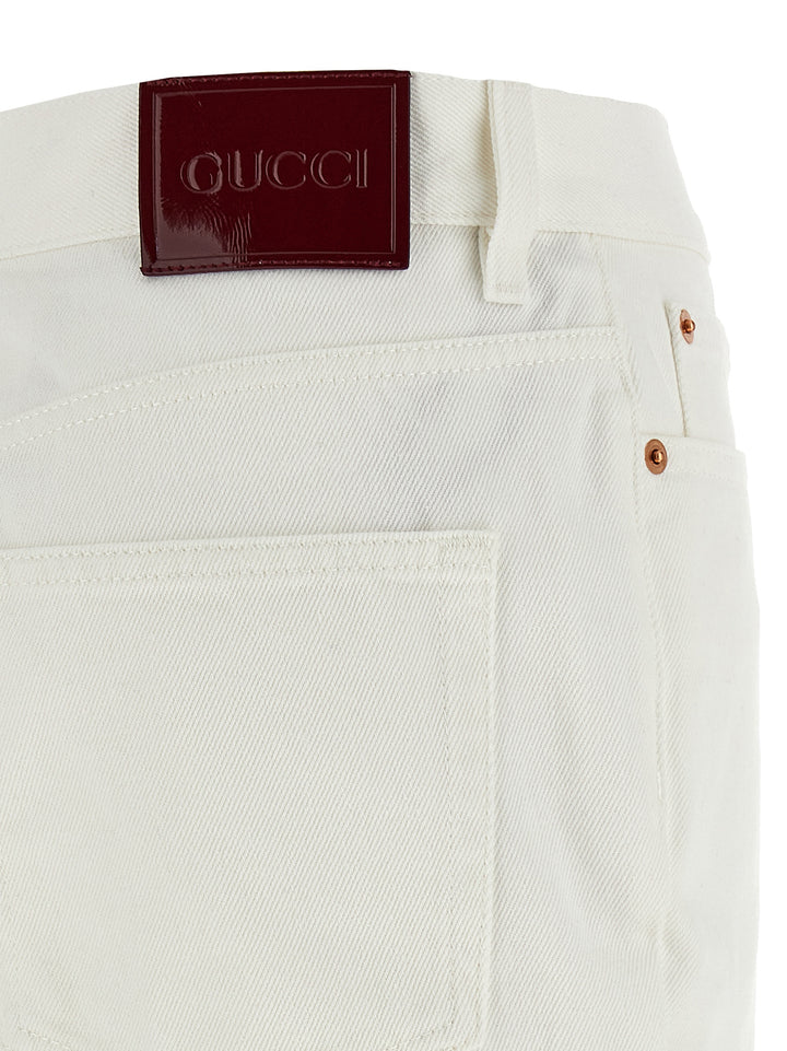 Gucci Cropped Jeans - White | b72ff6aea2cd0087a0c8046b5260f67c028d68d8