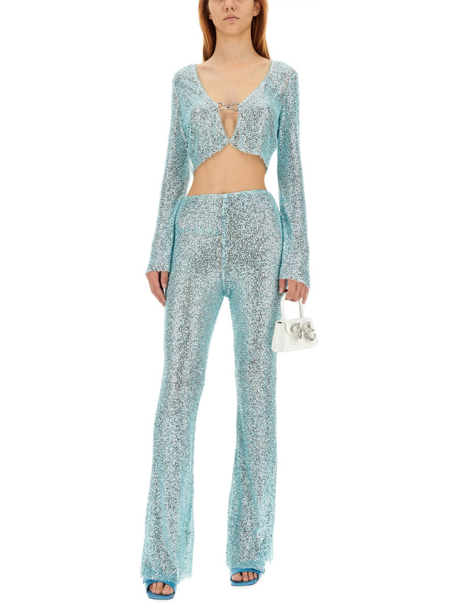 Self-Portrait Pants - Light Blue | Wanan Luxury