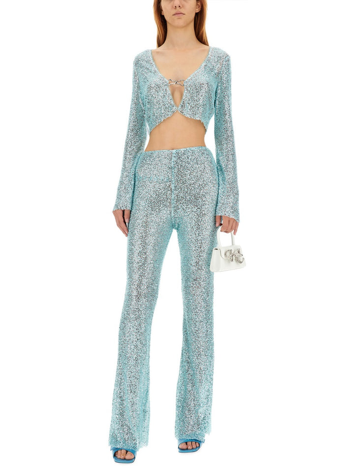 Self-Portrait Pants - Light Blue | Wanan Luxury