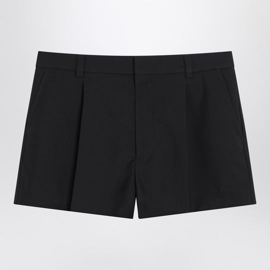 Shorts Dark Grey In Wool Twill