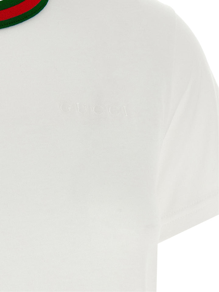 Gucci Web T-shirt - White | 45b880b3d520bce90580b456e0a975336b57a046