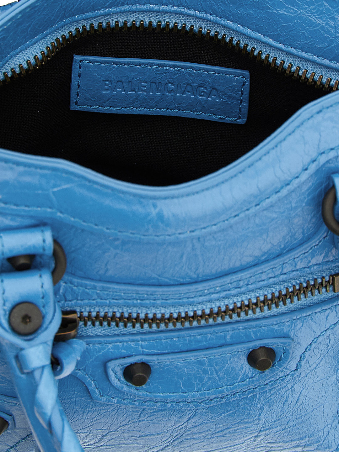 Balenciaga Le City Nano Hand Bags - Light Blue | 393fad6a69ff7042e103e7848f096e0720cf4ff6