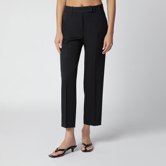 Black Mies Cigarette-Leg Trousers