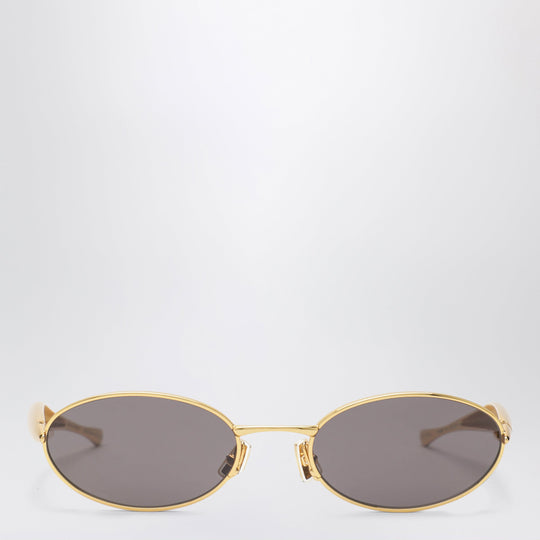Sardine Oval Metal Sunglasses In Gold/Grey
