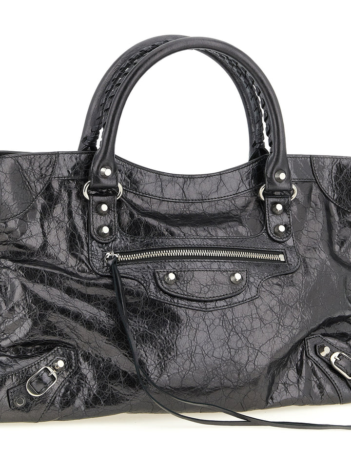 Balenciaga Le City M Hand Bags - Silver | 9e90070c12792a38ab3bd340199d70310977fb5a