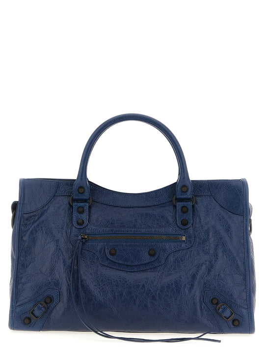 Le City Bag M Hand Bags Blue