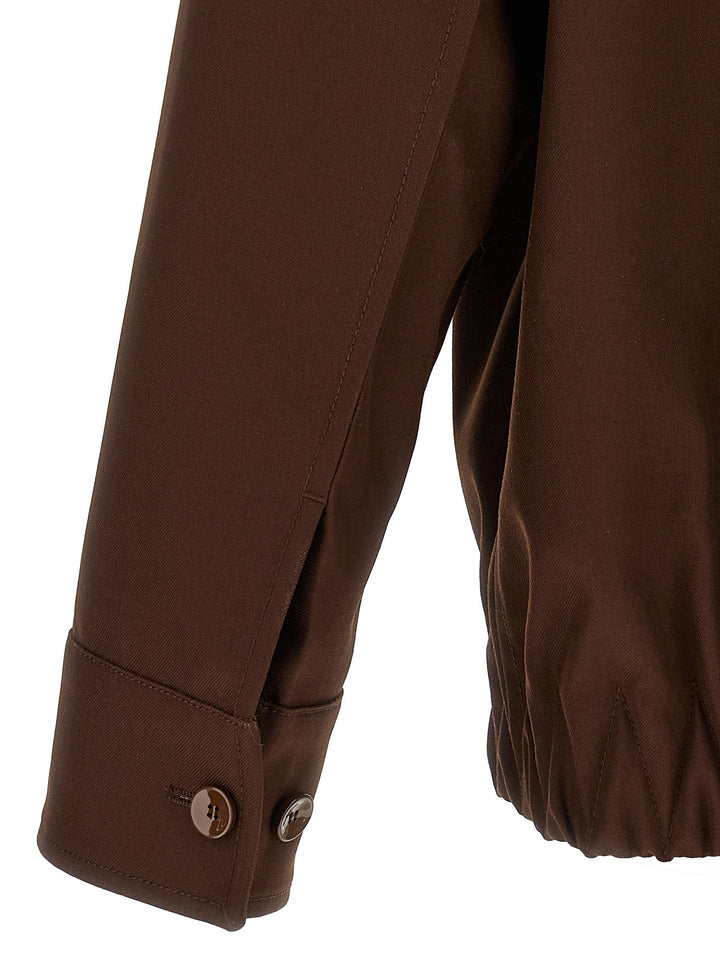 Gucci Twill Jacket Puffer Jackets - Brown | 0a96469bca96af206b84bec4590e65684559dafc