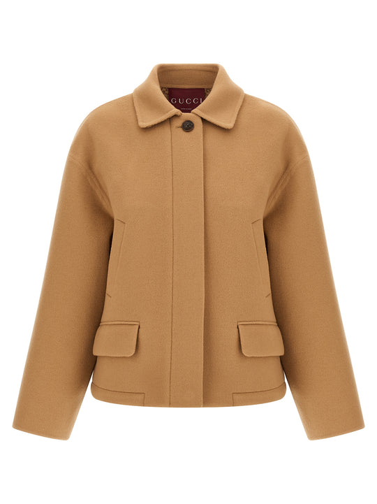Caban Coat Coats And Trench Coats Beige