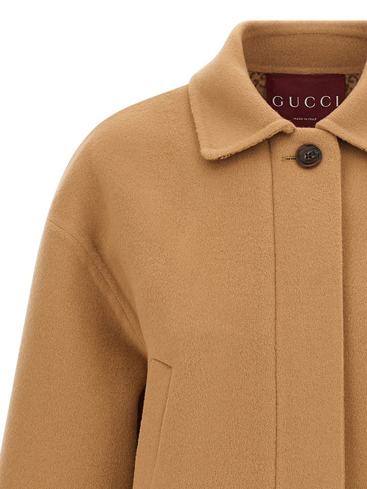 Gucci Caban Coat Coats and Trench Coats - Beige | ffd9ee1ff2343e39021464797f29bb55a012f35e