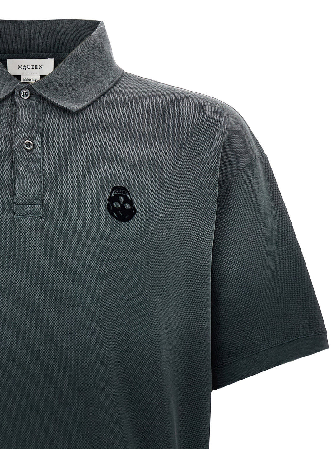 Mcqueen Skull Polo - Gray | afe3440533e929a4996288a03d232971caeafa03