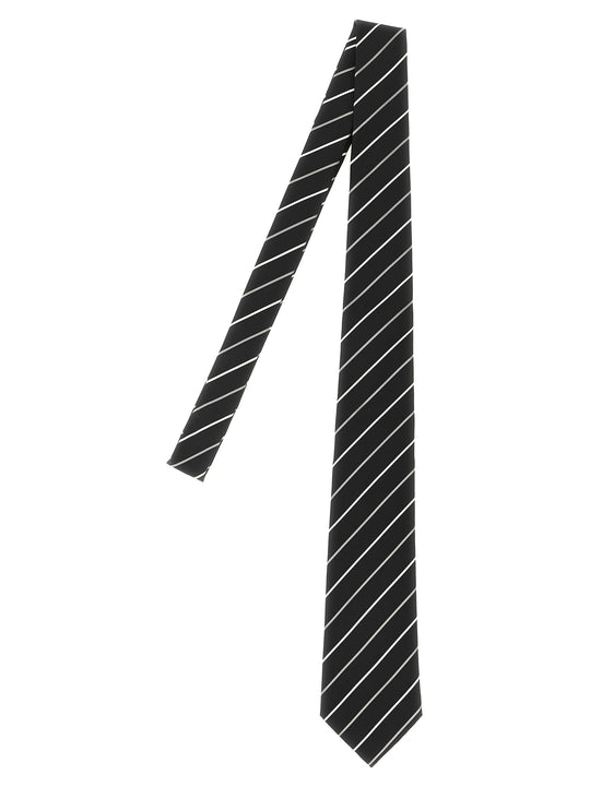 Striped Tie Ties And Papillon Black