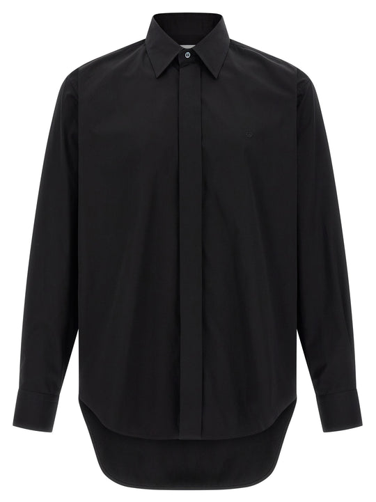 Logo Embroidery Shirt Shirt And Blouse Black