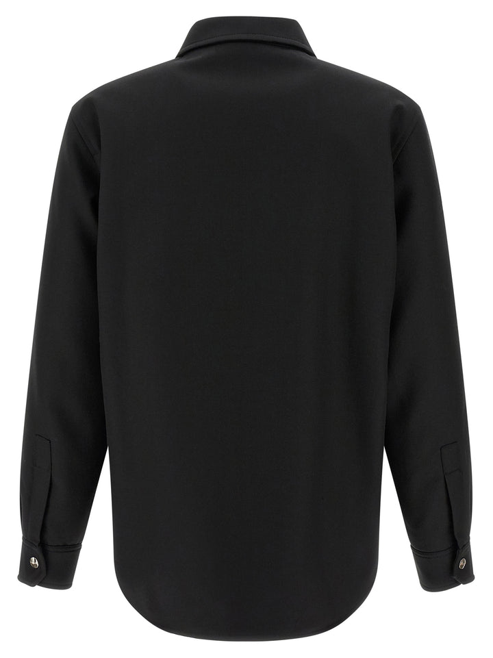 Gucci Wool Overshirt Puffer Jackets - Black | f2d605b91bca687e389526ba12136757be8a9c9f