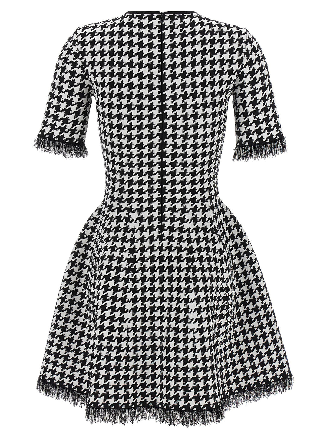 Mcqueen Houndstooth Dress Dresses - White/Black | 06b645b8f234e1d3dfa12a3f3d8453dd3bb3fb7f