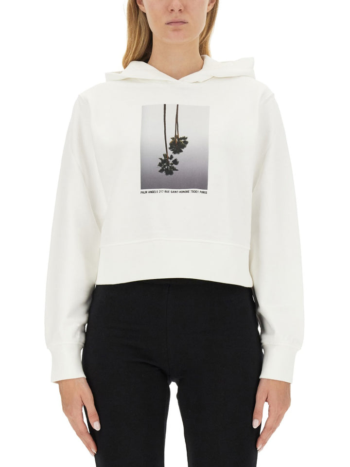 Palm Angels Sweatshirts - White | Wanan Luxury