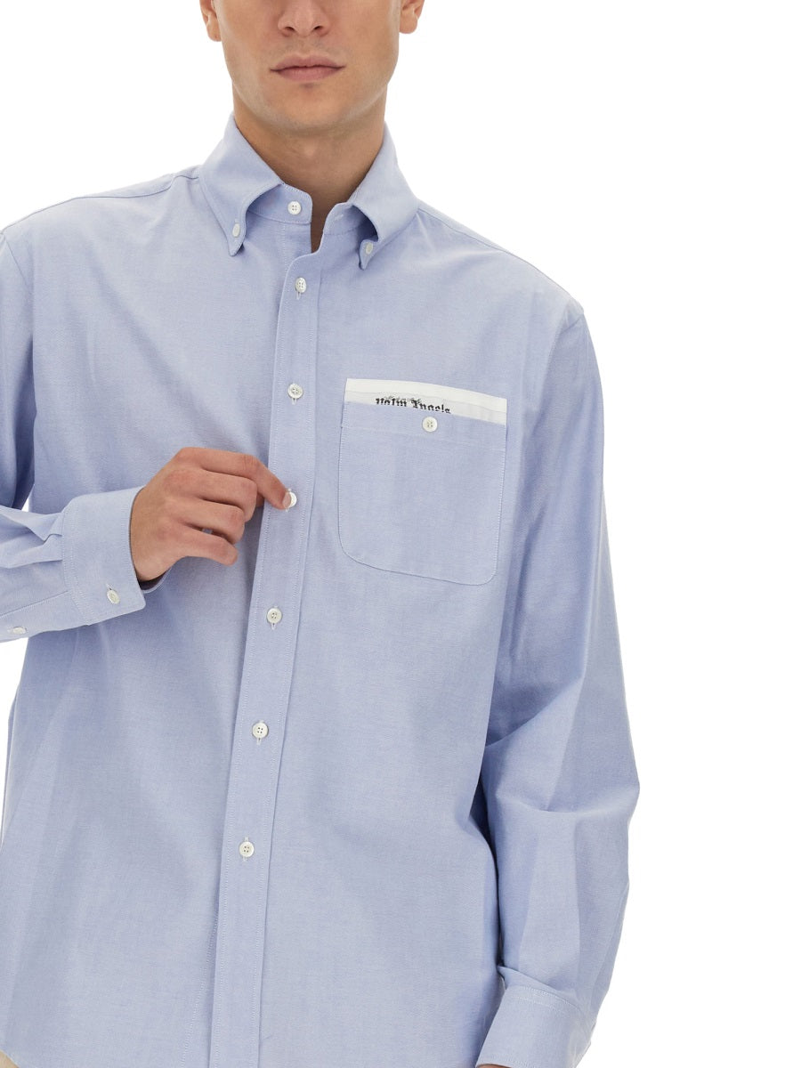 Palm Angels Shirts - Blue | Wanan Luxury