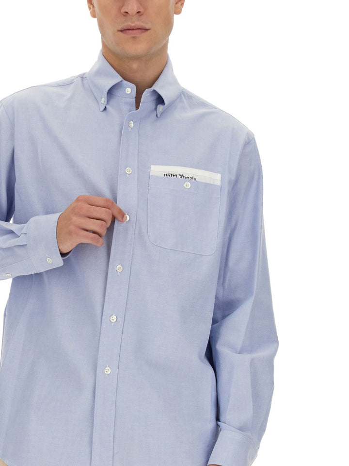 Palm Angels Shirts - Blue | Wanan Luxury
