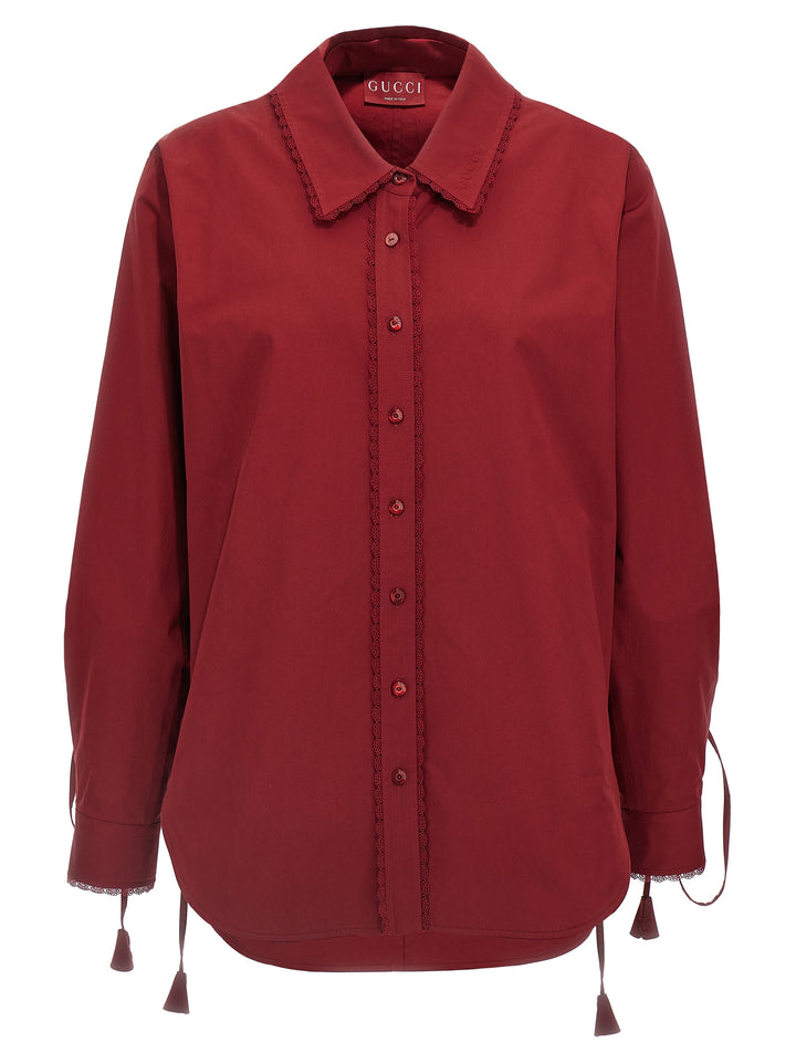Gucci Lacing Shirt Shirt and Blouse - Red | 43537e835f3b36fca1a7fee3a8db6c9b44b42f59