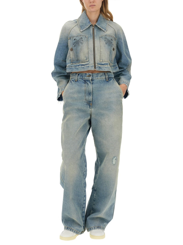 Palm Angels Denim - White, Light Blue | Wanan Luxury
