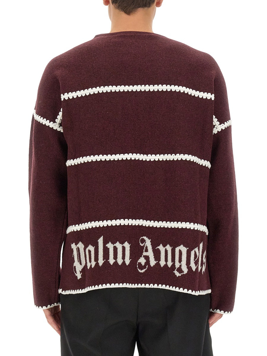 Palm Angels Sweaters - Burgundy | Wanan Luxury