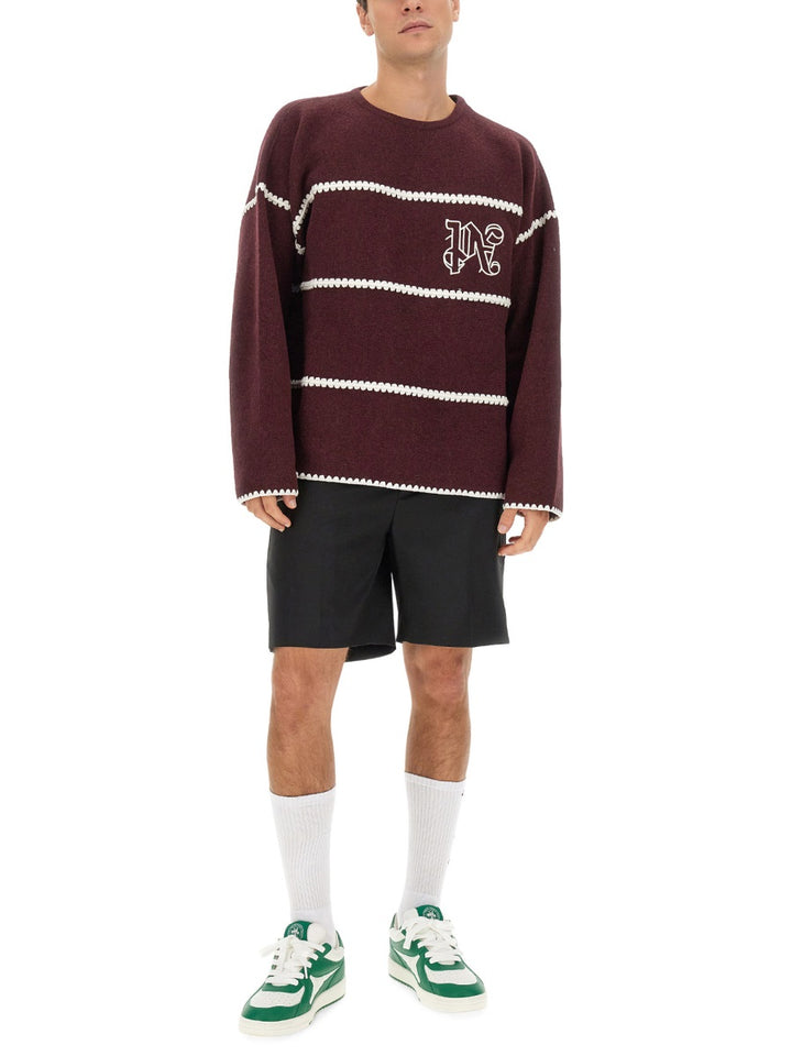 Palm Angels Sweaters - Burgundy | Wanan Luxury