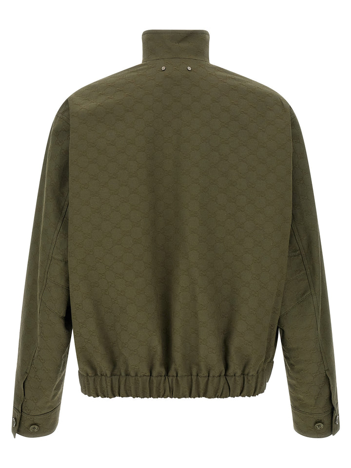 Gucci Gg Fabric Bomber Jacket Puffer Jackets - Green | 2a6b3d7d0f9193c0bc0ea182acf58bb27e6b2597