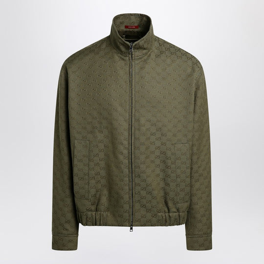 Green Forest Bomber In Gg Fabric