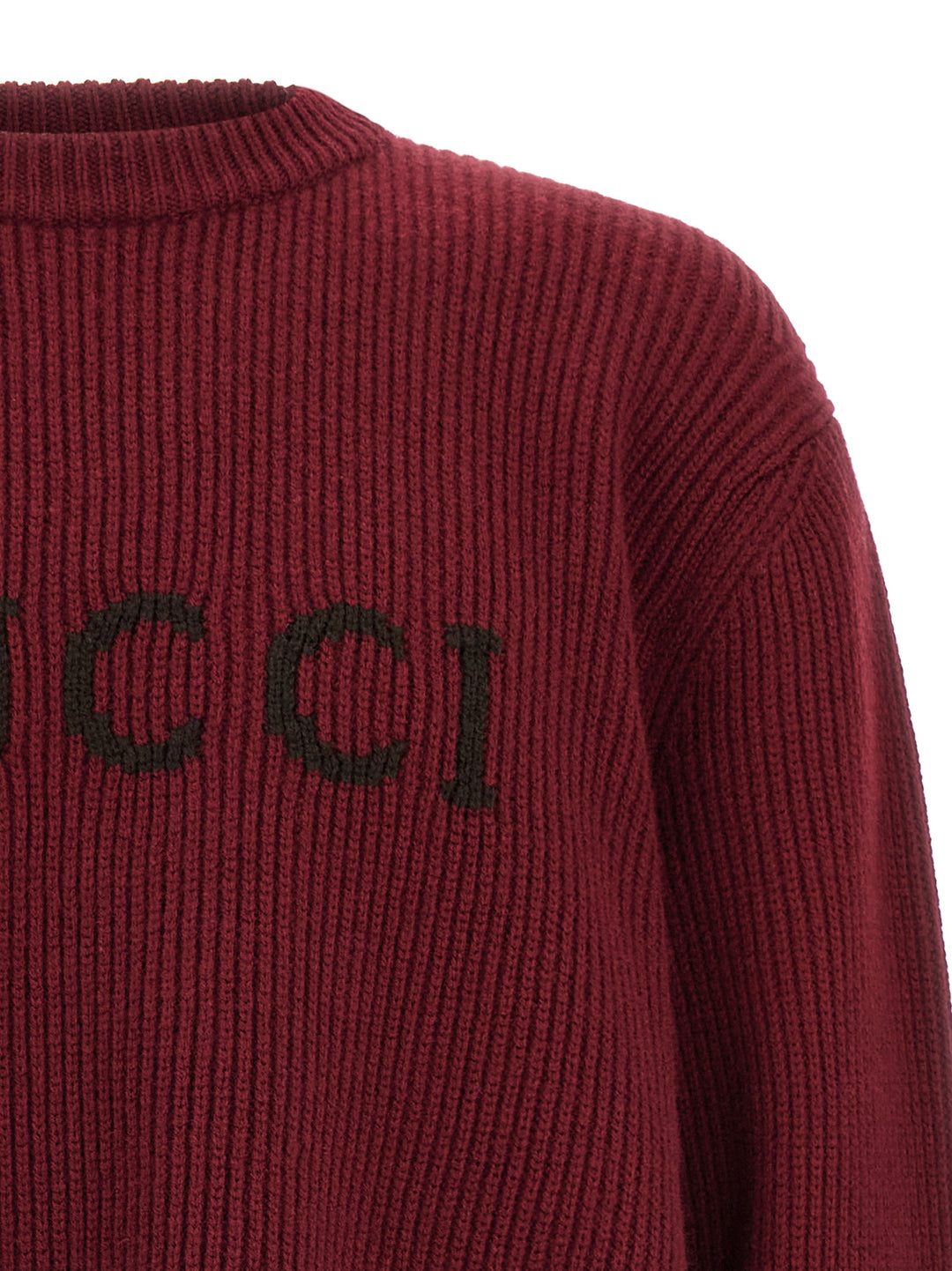 Gucci Gucci Intarsia Sweater Sweaters and Cardigans - Bordeaux | 358d0b0313ec2ea6863c3de5b4f8b90d22cd3737