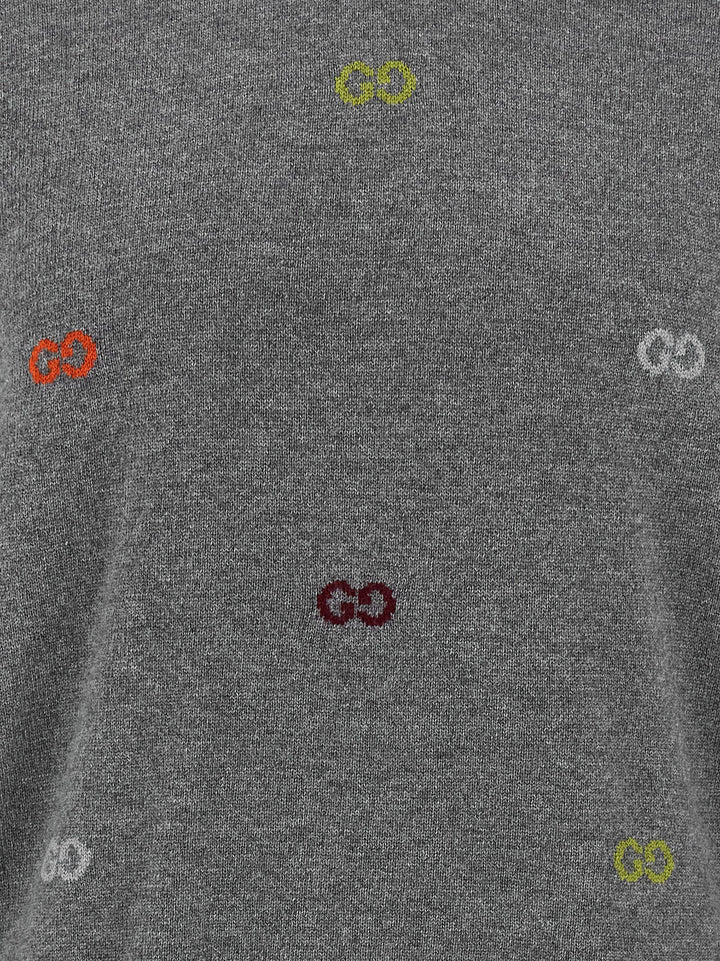 Gucci Gg Intarsia Sweater Sweaters and Cardigans - Gray | de6034ee5d98a7c1516d87cff2546fc603897594